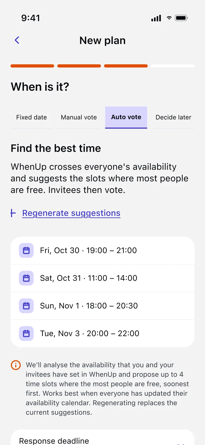 Auto vote suggestions