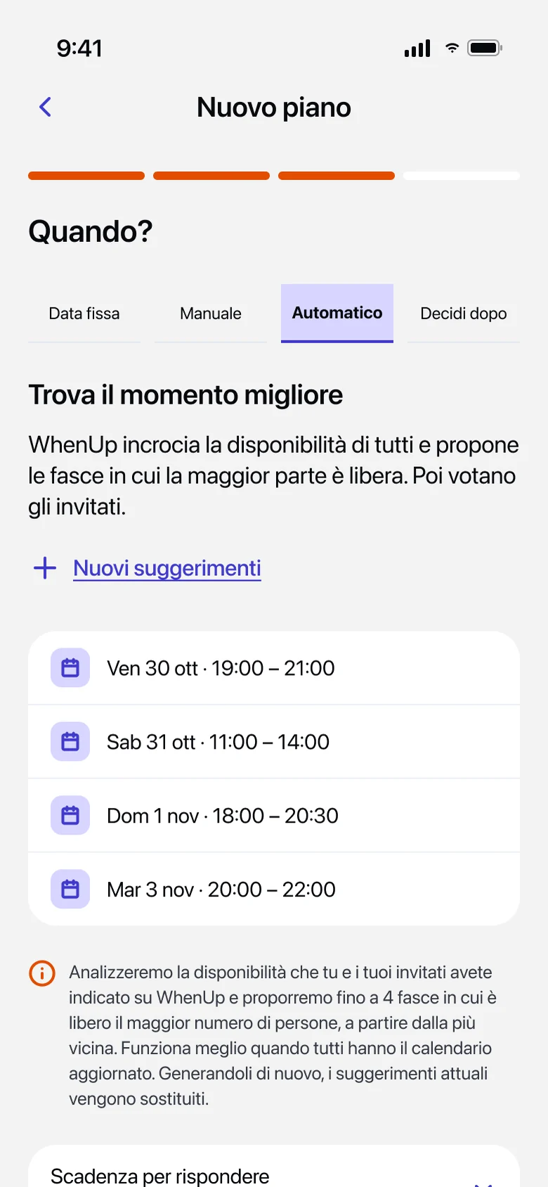 Suggerimenti del voto automatico