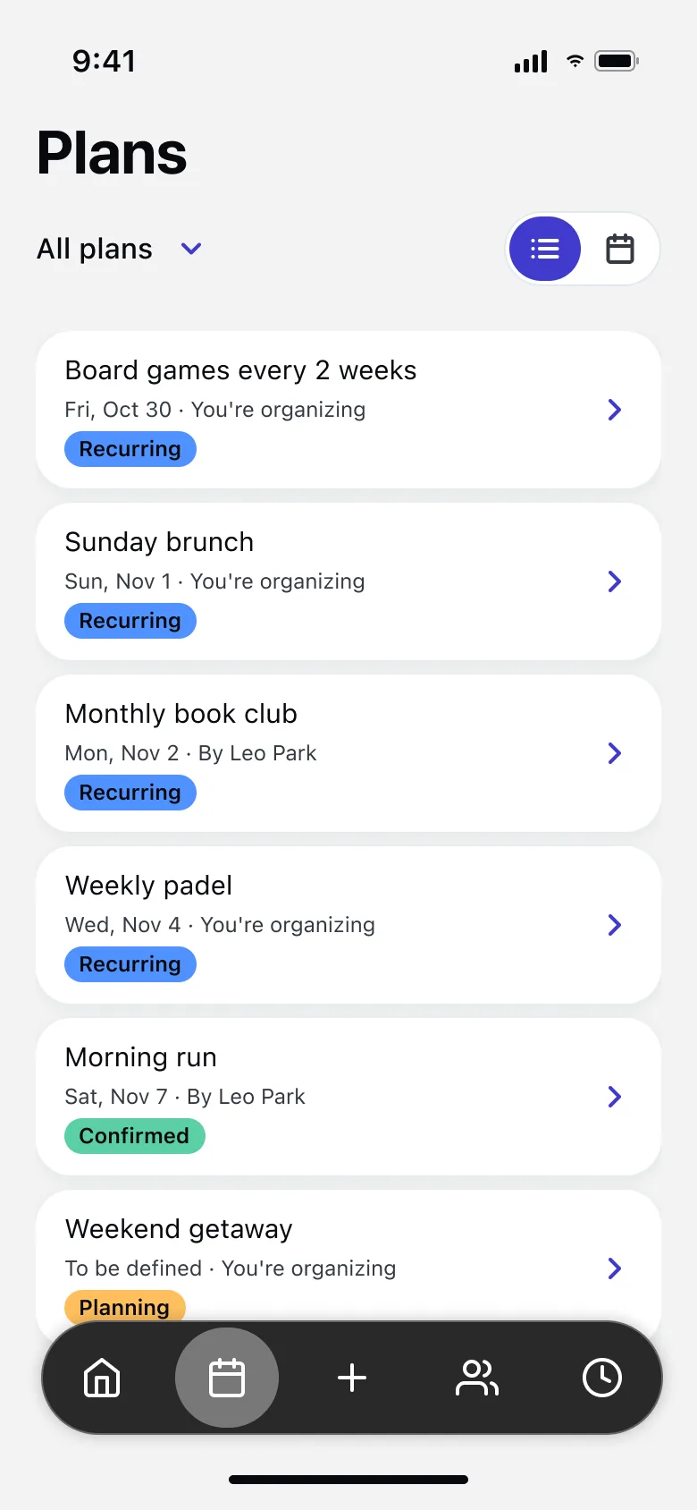 List of plans